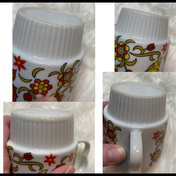 🎈SOLD🎈 Mid Century Mug Butterflies - Red & Yellow - Picture 15 of 16